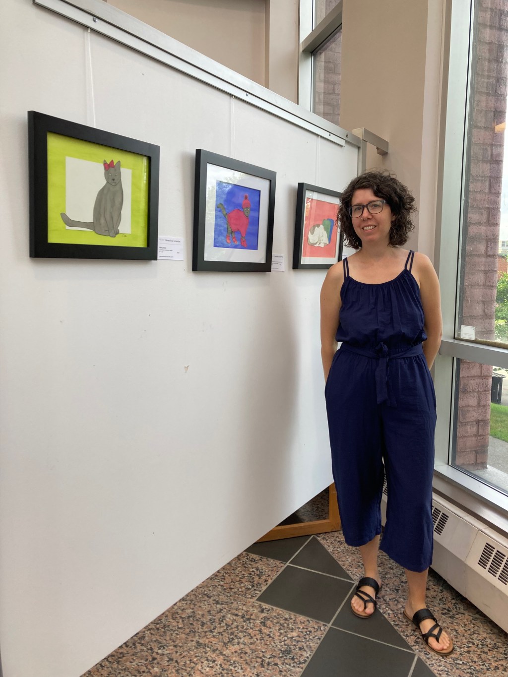 Exposition à la bibliothèque Éva-Sénécal, juillet&nbsp;2024